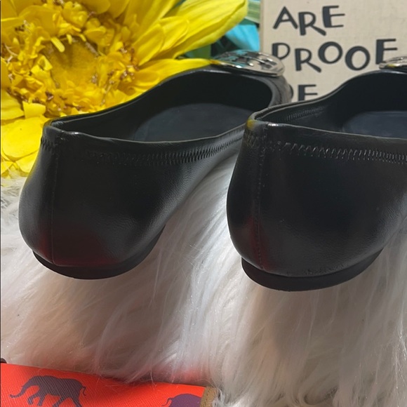 Tory Burch shoes Reva flats black silver - Picture 4 of 7